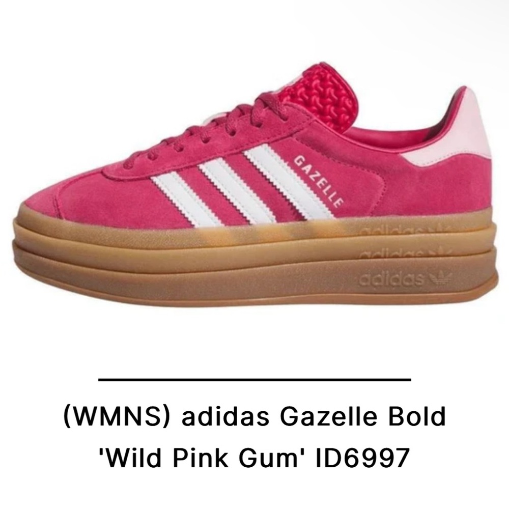 Adidas pink platform gazelles! Size 6, they run big! I normally wear 7-7.5s.